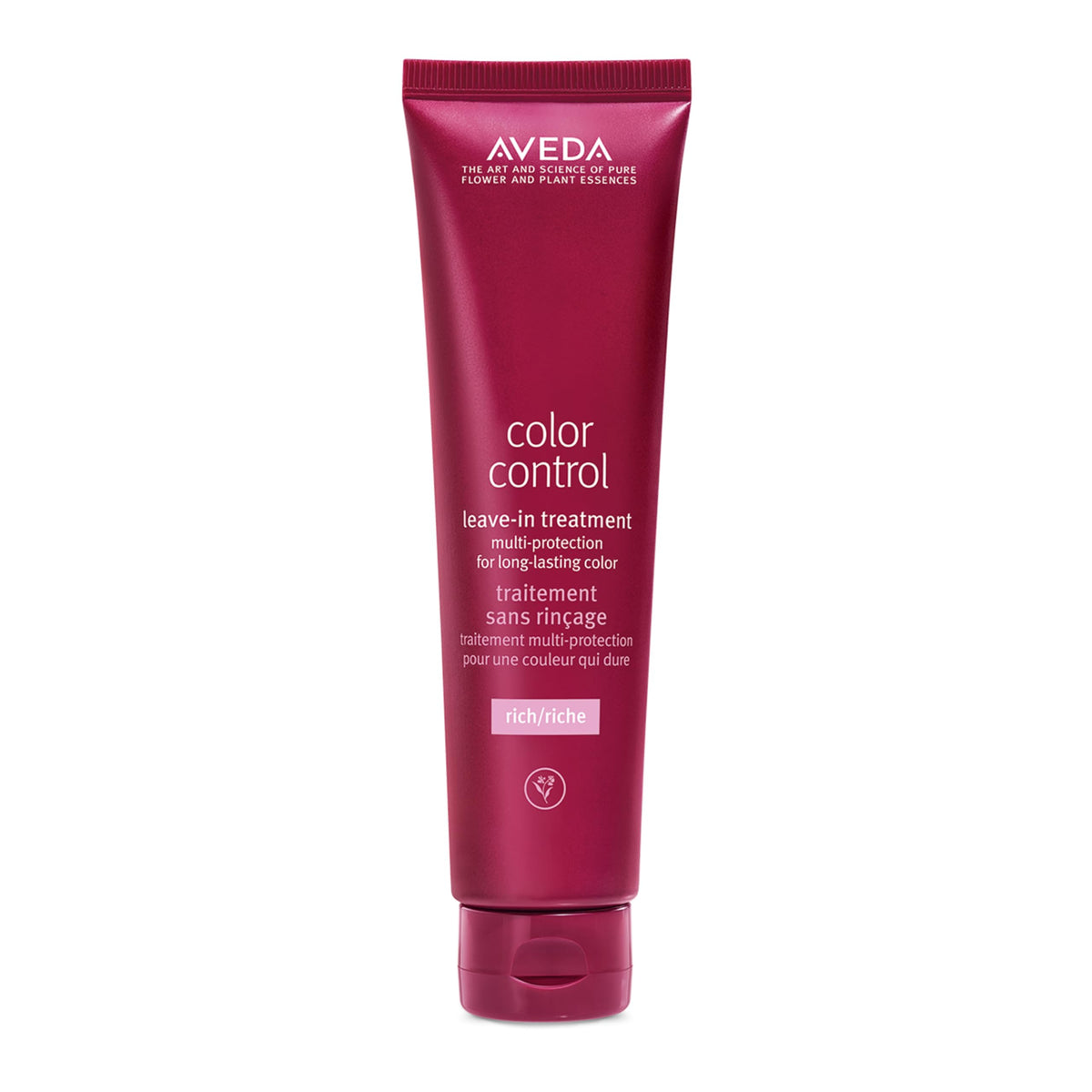 Aveda bottle front view showing product and preserving color