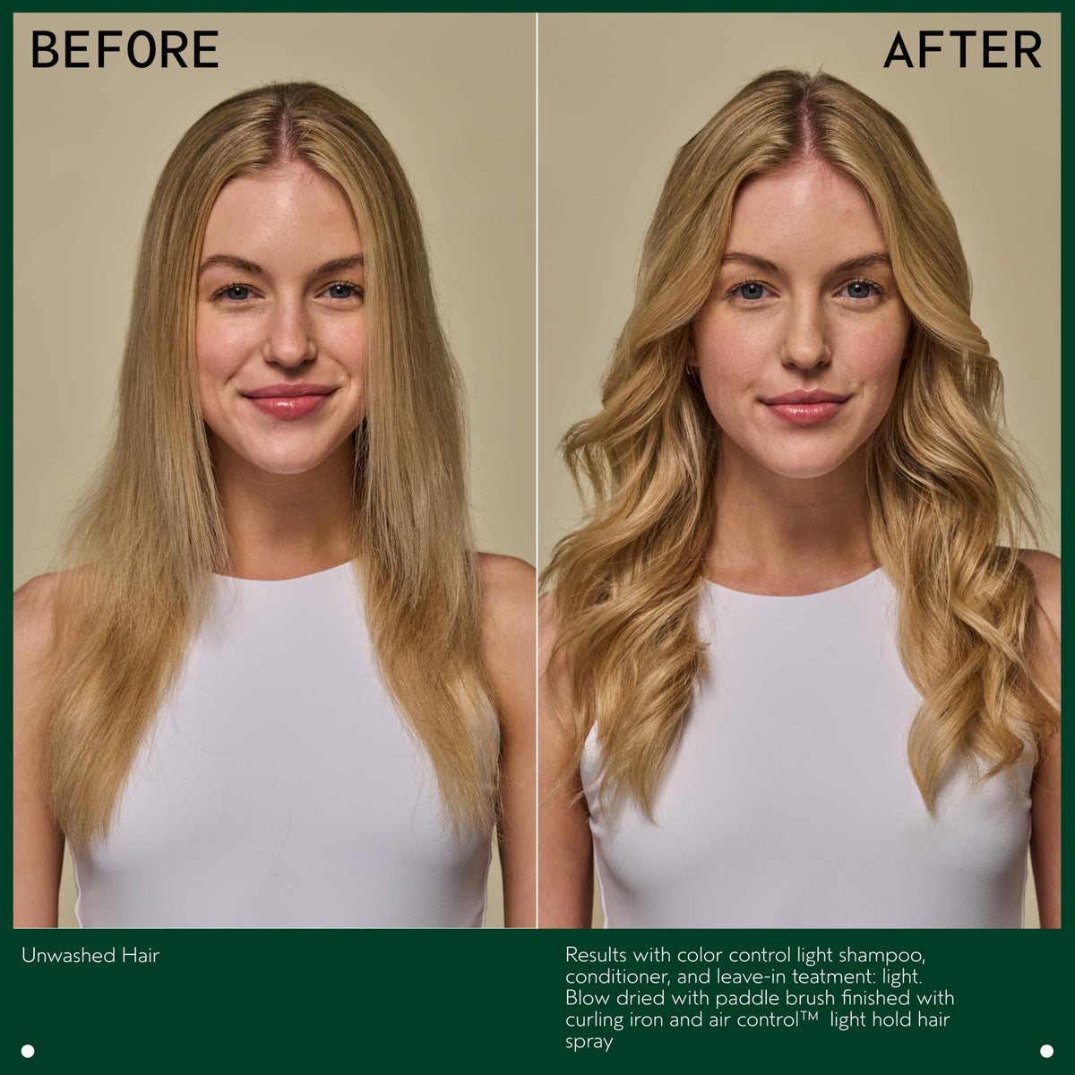 Aveda Color Control Light shampoo with apricot oil droplet showing nourishing ingredient benefits