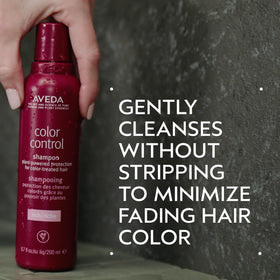 Aveda bottle pump dispensing shampoo for easy controlled application