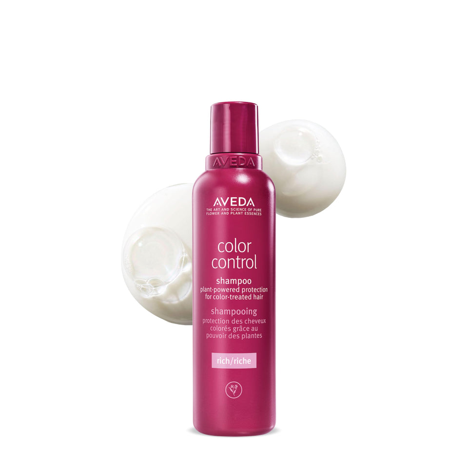 Aveda front bottle showing label and color protection benefit