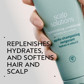 Aveda conditioner back label displaying ingredients and usage info