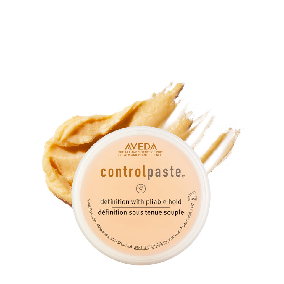 Aveda Control Paste front jar showing label and matte packaging benefit