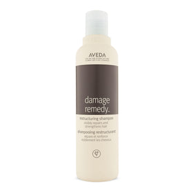 Aveda front bottle showing label and calming design, promotes gentle repair