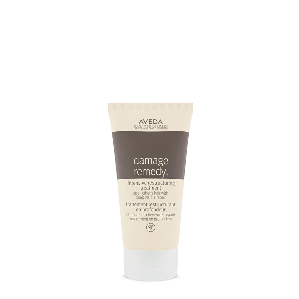 Aveda front packaging showing bottle and label benefits