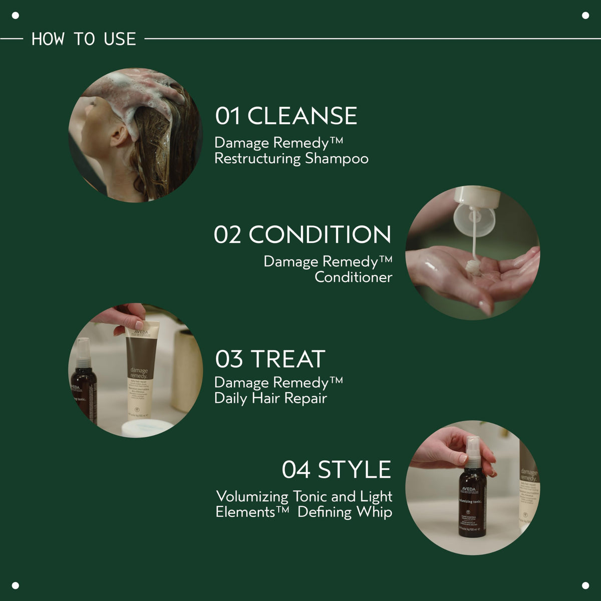 Aveda bottle in hand showing 6.7 fl oz scale and travel convenience