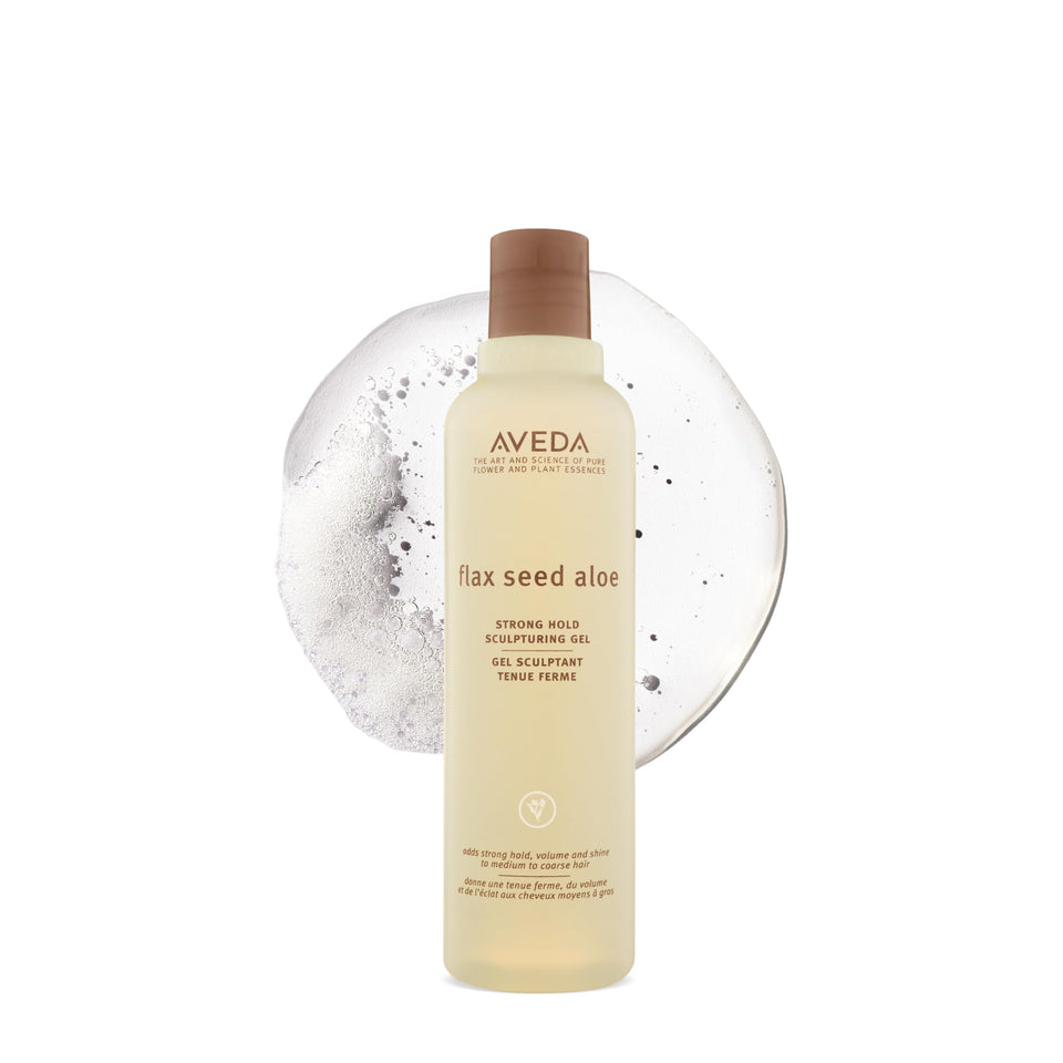 Aveda jar front view showing strong hold gel for sculpting and shine