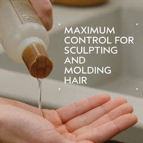 Aveda dispensing gel from bottle close-up showing easy control
