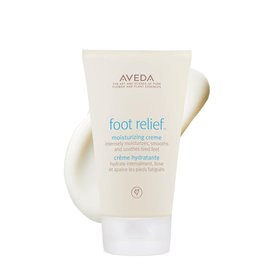 Aveda foot relief front packaging showing jar and labeling for quick identification and trust