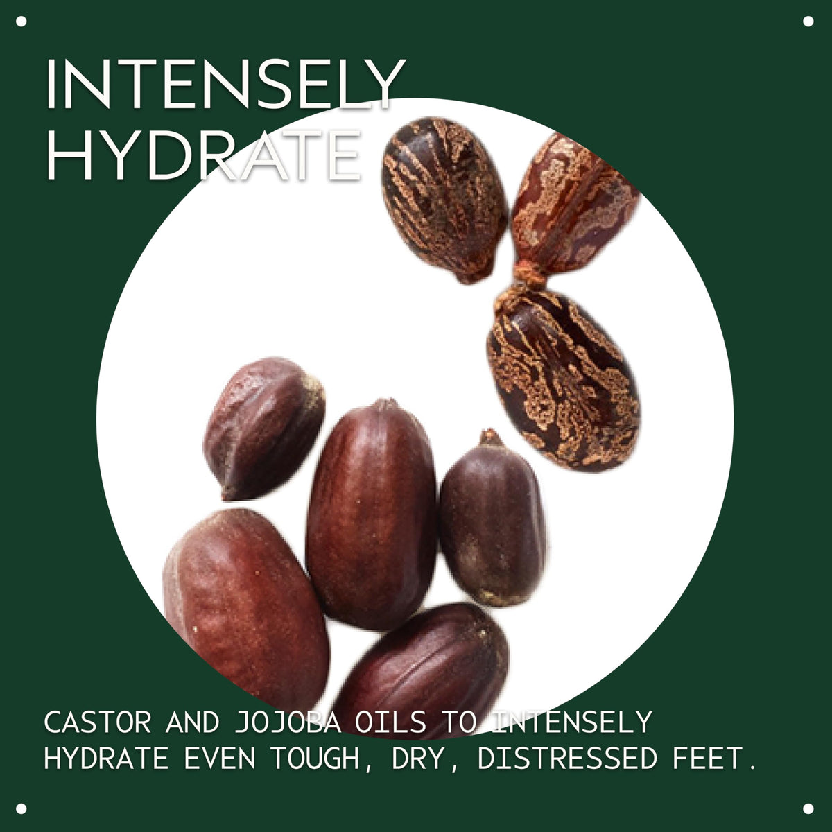 Aveda foot relief in use massage on heel demonstrating absorption and immediate softness