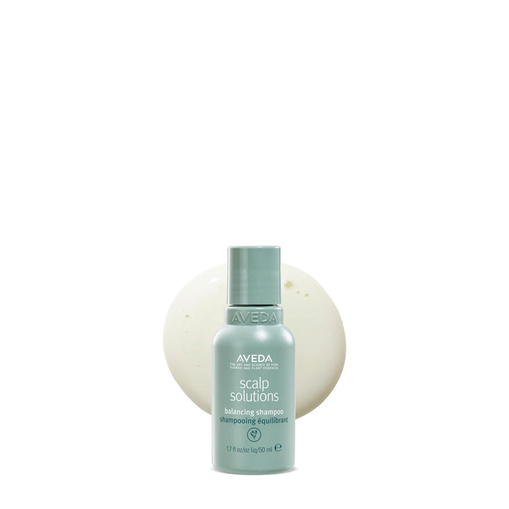 Aveda front bottle showing label and benefits
