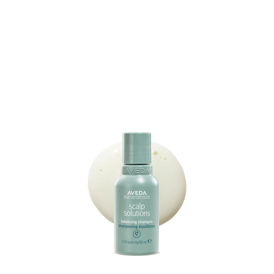 Aveda front bottle showing label and benefits