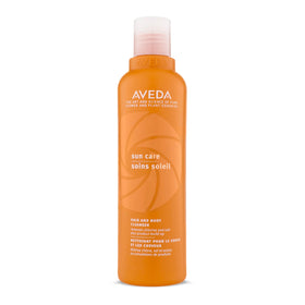 Aveda front packaging showing Sun Care cleanser and benefits