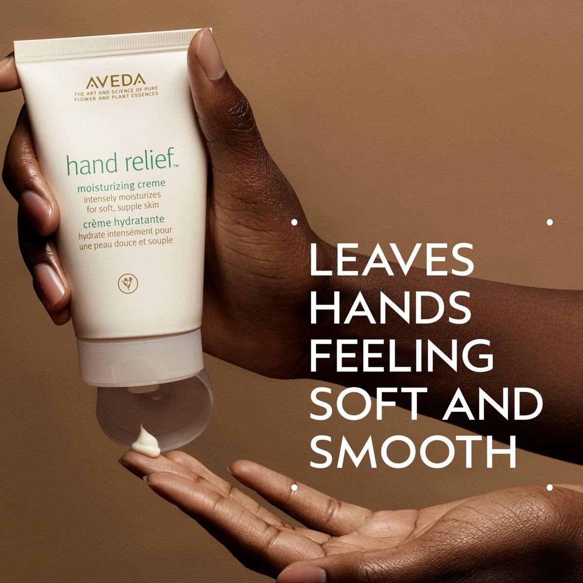 Aveda texture close-up showing rich creme consistency for deep hydration benefit