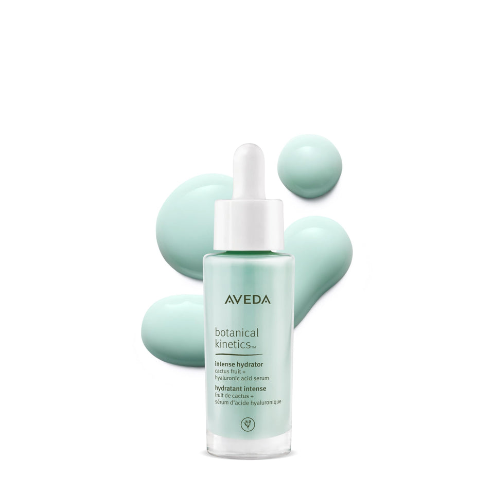 Aveda front bottle packaging showing clean design and immediate hydration benefit