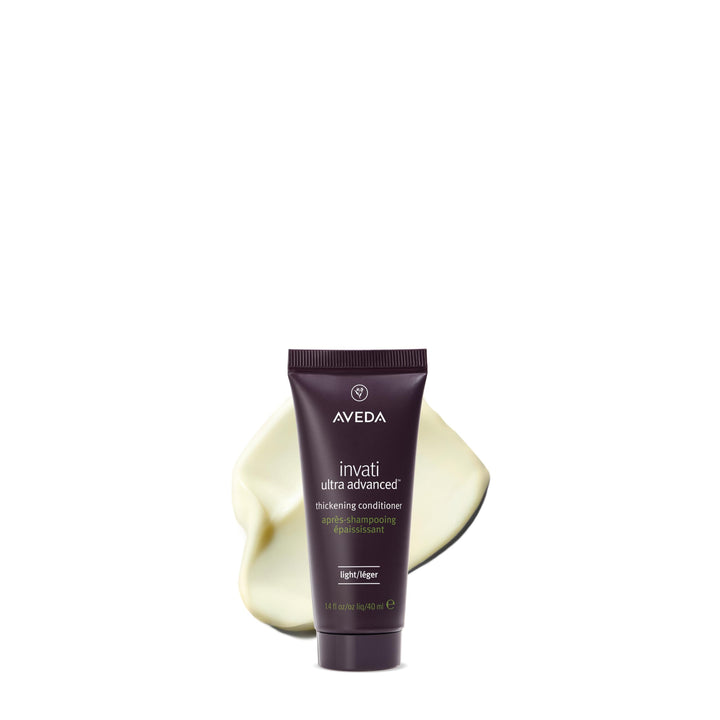Aveda Invati Ultra conditioner light front bottle shows sleek packaging and brand clarity