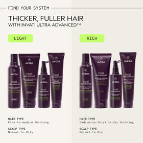 Aveda Invati Ultra Light lifestyle shot on bathroom shelf showing clean, cruelty-free daily routine
