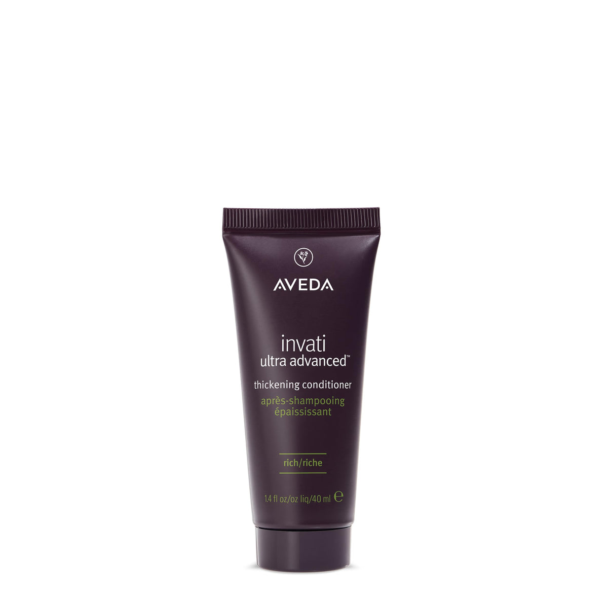 Aveda Invati Ultra Rich front packaging showing bottle and label benefit