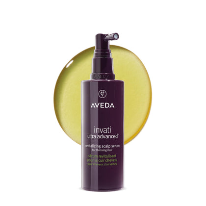Aveda Invati Ultra front packaging showing bottle and label, promotes targeted scalp care