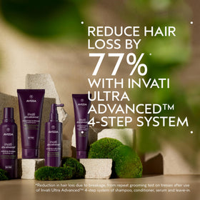 Aveda Invati Ultra Light exfoliating shampoo pump close-up highlighting gentle cleansing benefit