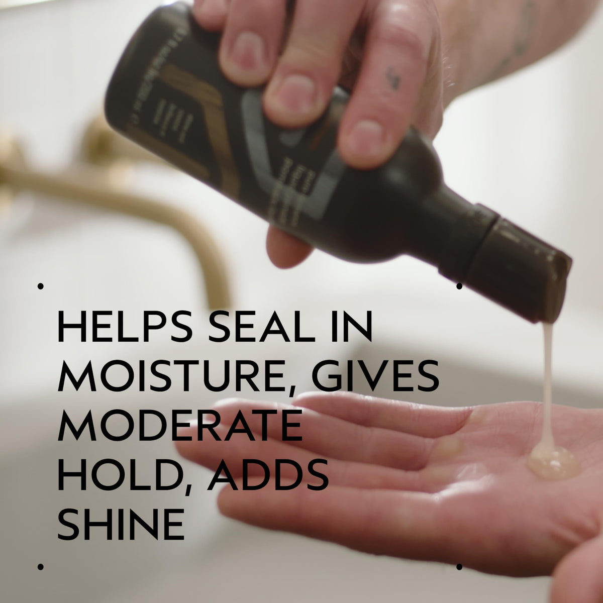 Aveda label close-up highlighting naturally derived ingredient claims