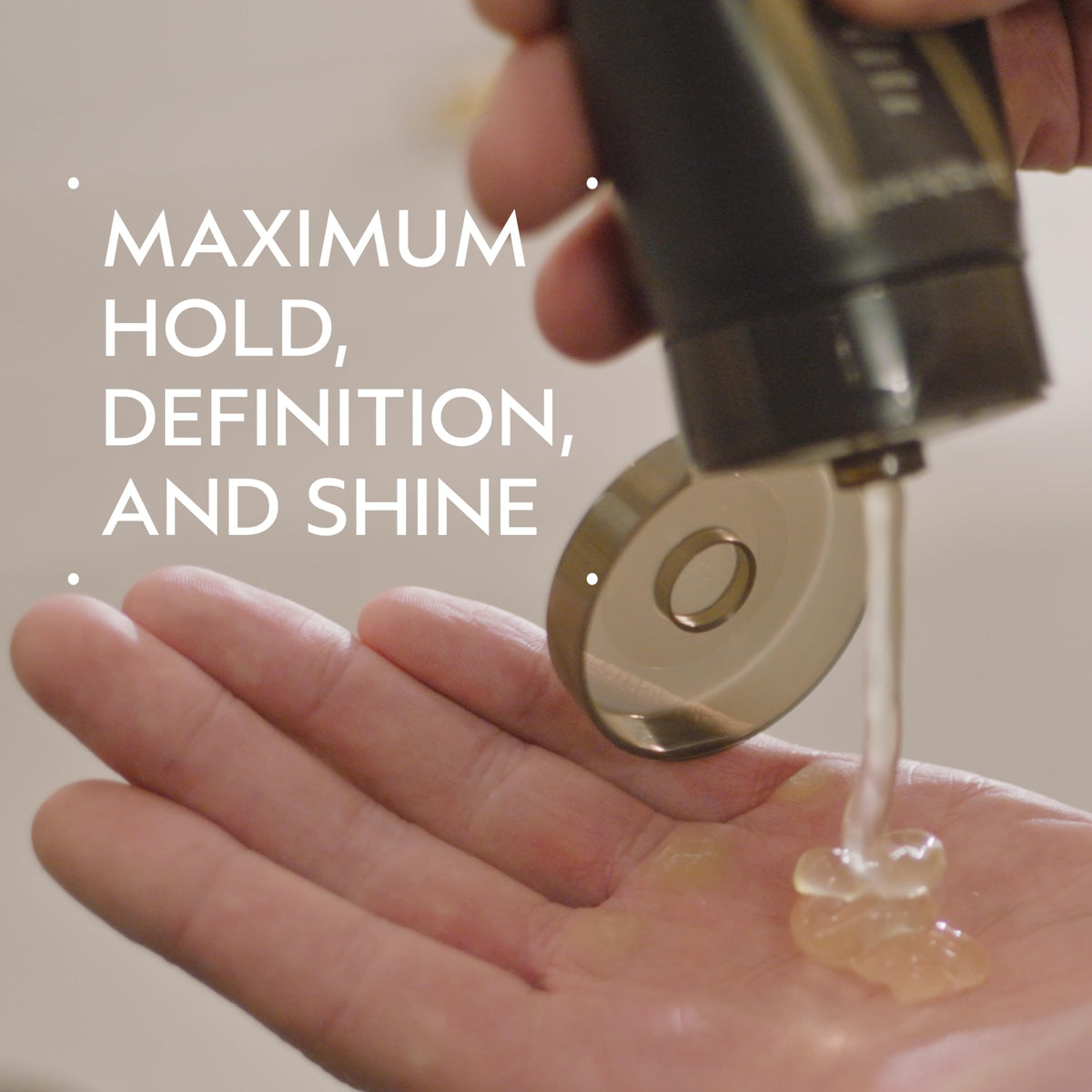 Aveda gel texture close-up showing lightweight clarity and smooth spread
