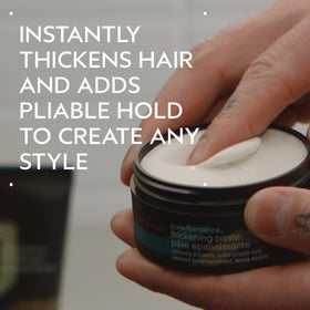 Aveda Men close-up of paste texture, showing spreadable, pliable formula
