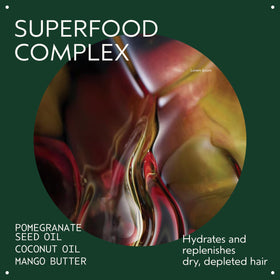 Aveda Nutriplenish being applied to hair by hand to show controlled application and shine