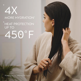 Aveda pump dispensing product emphasizing controlled application benefit