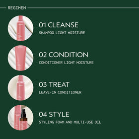 Aveda Nutriplenish mist on dry hair to refresh and reduce frizz