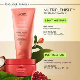 Aveda Nutriplenish label close-up showing natural-derived and certification details