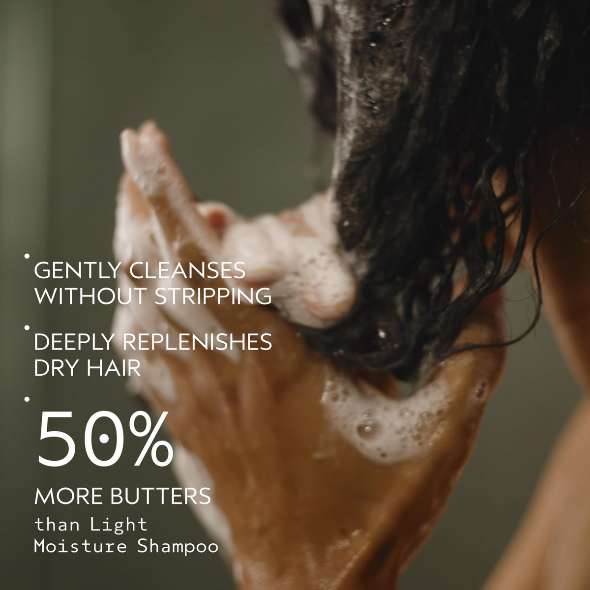 Aveda Nutriplenish pump and label detail highlighting ingredient transparency