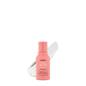 Aveda bottle front view showing clean packaging and gentle formula benefit