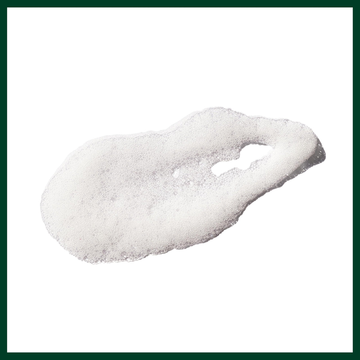 Aveda Outer Peace foam texture close-up showing gentle cleansing action