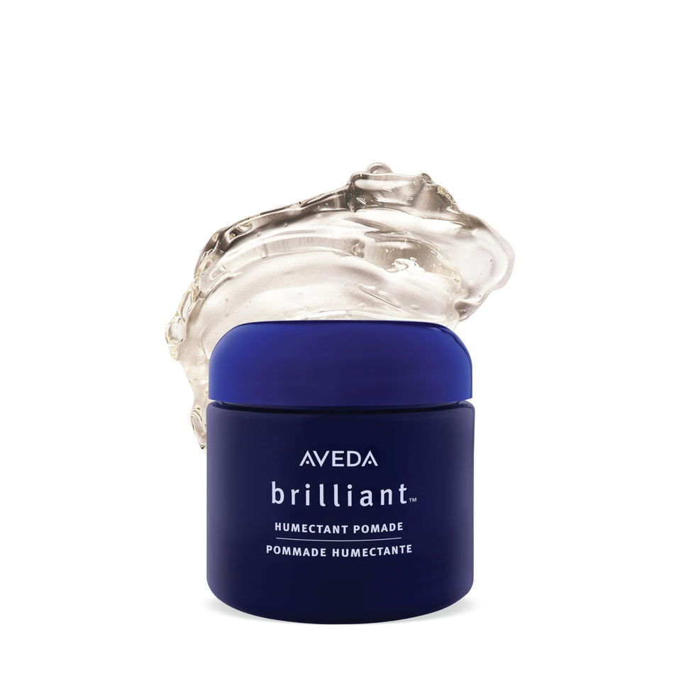 Aveda jar front view showing label and compact packaging for easy storage