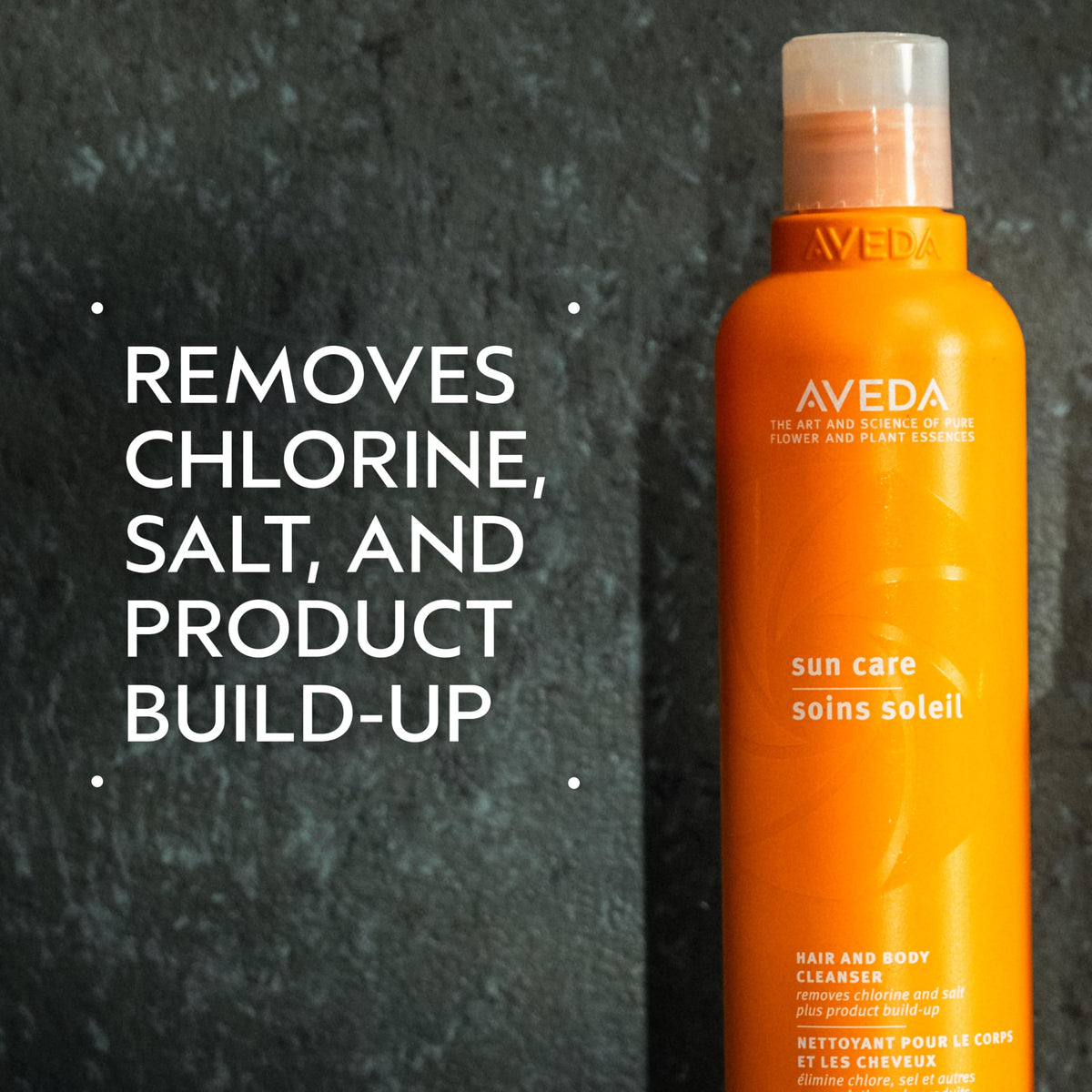 Aveda pump dispenser close-up for easy application and control