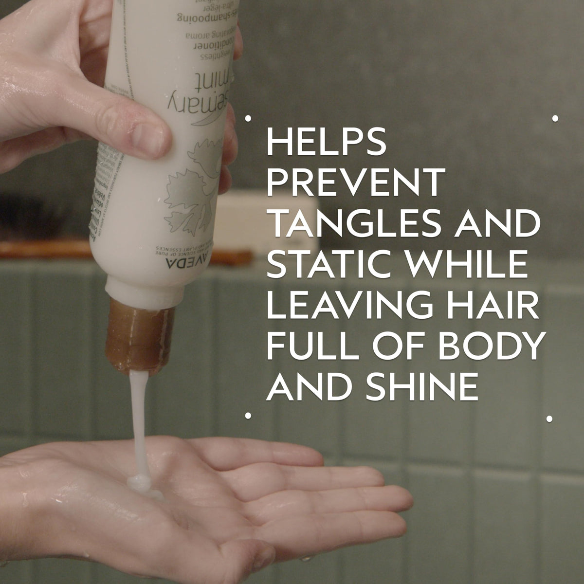 Aveda pump top dispensing conditioner for easy daily application