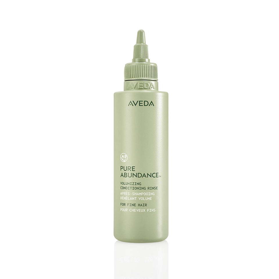 Aveda Pure Abundance front packaging showing product and size, conveys clean volumizing benefits