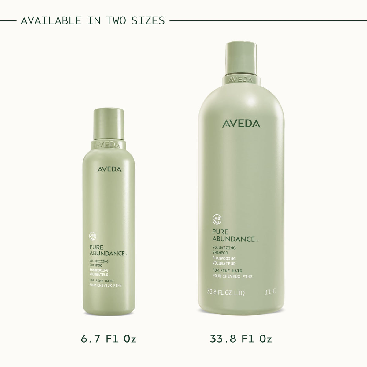 Close shot of label and scent notes emphasizing Aveda signature fragrance