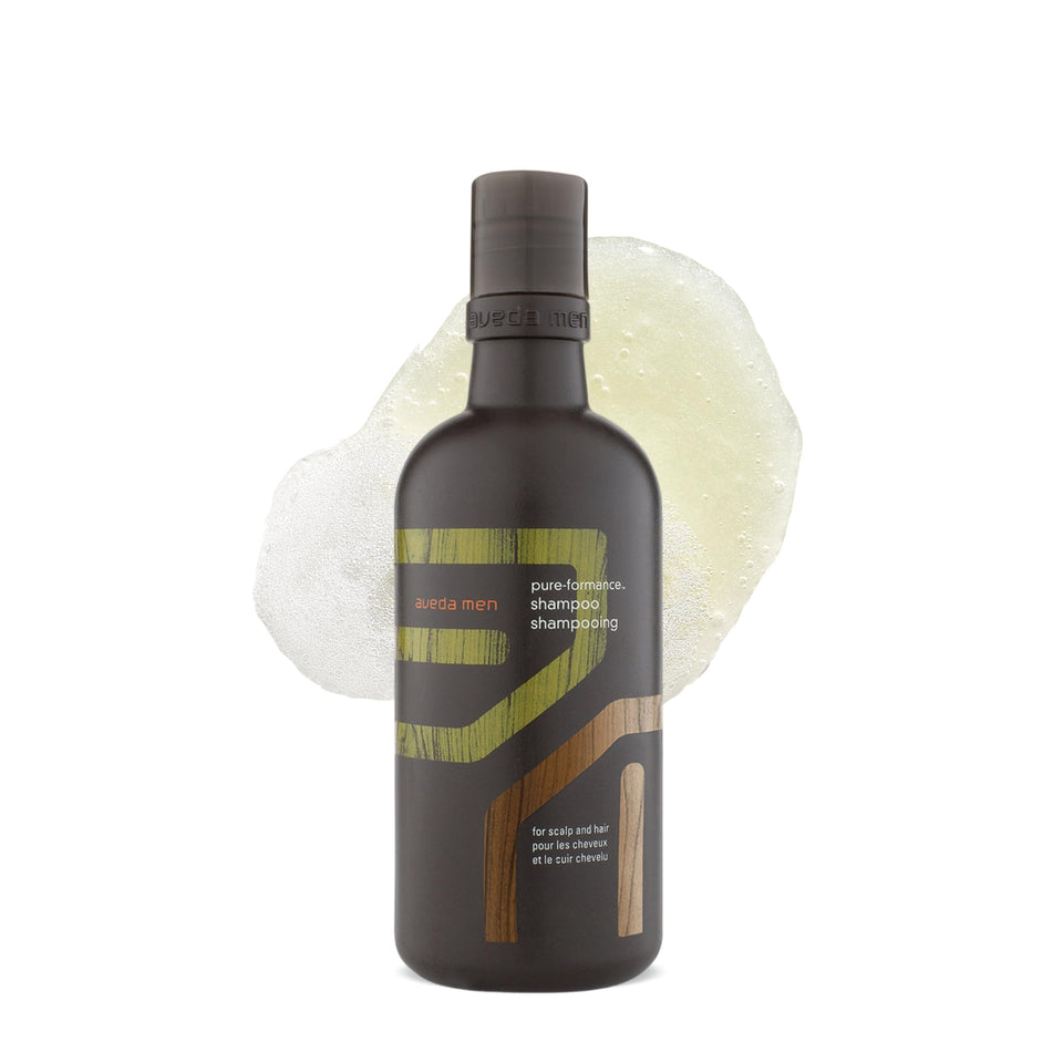 Aveda Pure-Formance front bottle shows packaging and easy dispensing benefit