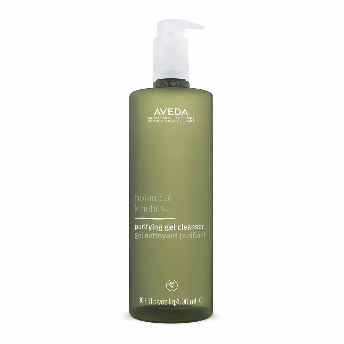 Aveda bottle front view showing label and size for clear identification and trust
