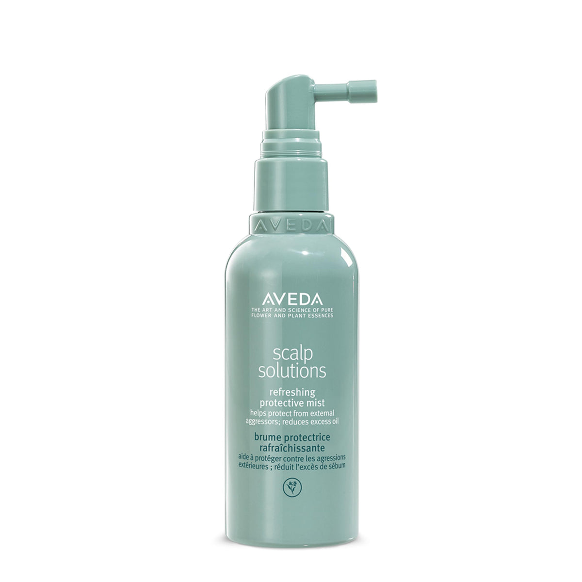 Aveda bottle front packaging showing product and benefits
