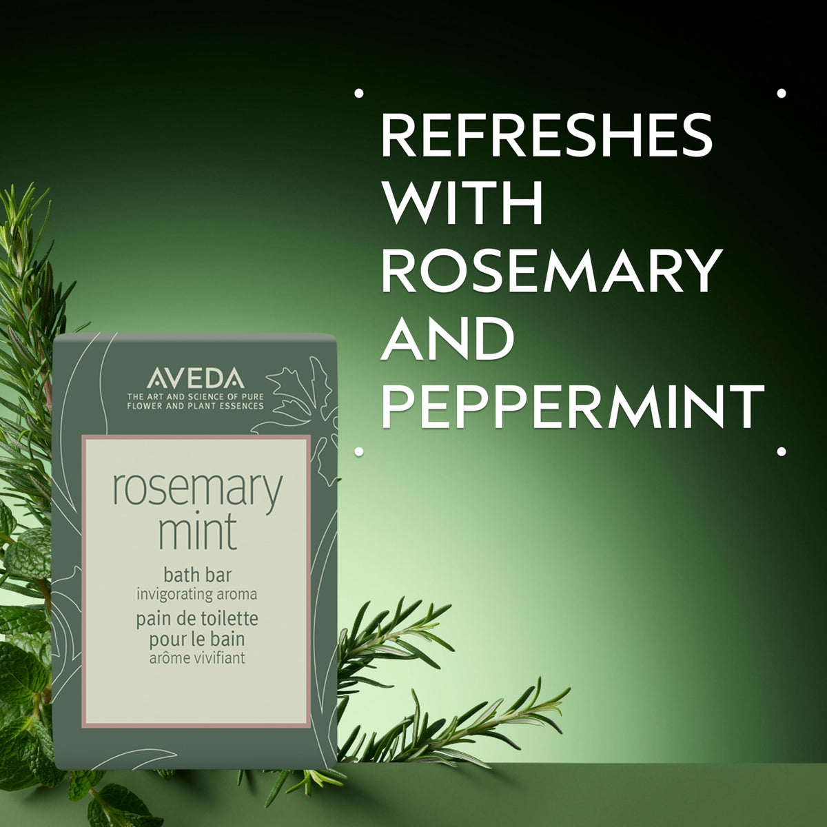 Close-up of Aveda bar texture highlighting creamy lather formation benefit