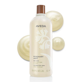 Aveda front bottle showing label and size, clear branding and volume benefit
