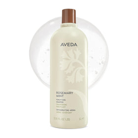 Aveda bottle front packaging showing brand and product benefits