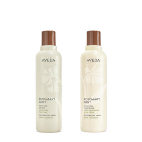 Aveda front packaging showing the purifying shampoo and conditioner set and refreshing scent
