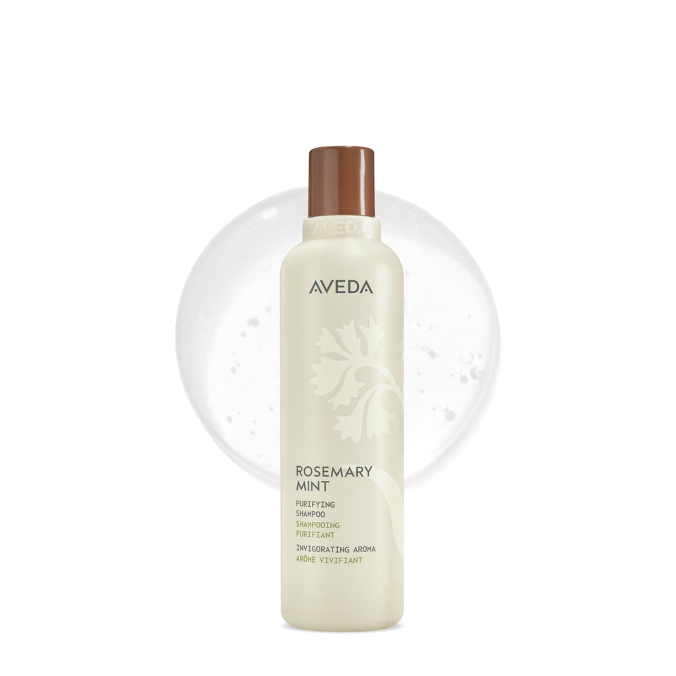 Aveda rosemary mint front packaging showing bottle and branding for clarity