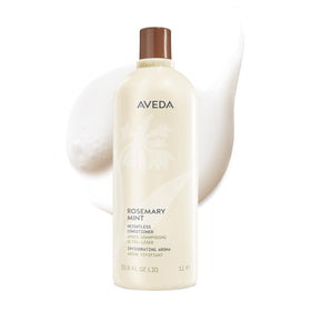 Aveda bottle front packaging showing brand and lightweight conditioner benefits