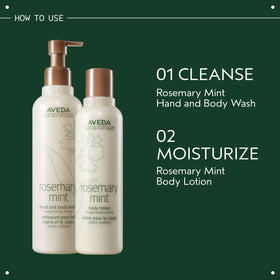 Aveda 8.5 fl oz bottle next to common items to show scale and portability