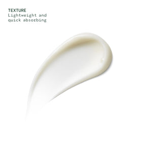 Aveda lotion texture close-up, lightweight silky finish for fast absorption