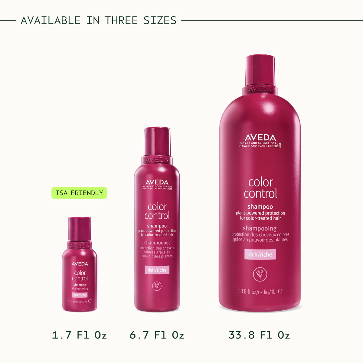 Aveda shampoo next to matching conditioner indicating paired color care